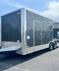 8.5x20 TA BBQ Food Trailer in Gray - Quality Cargo - Image 3