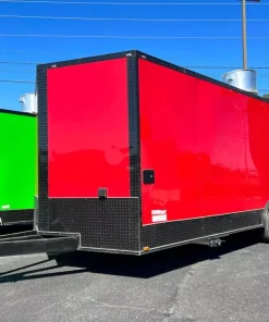 Alternative view of 8.5X22 TA3 Red Blackout BBQ Trailer - Quality Cargo
