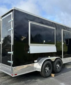 7X16 TA BLACK CONCESSION TRAILER Stock #41809