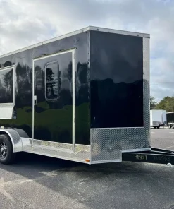 Alternative view of 7X16 TA BLACK CONCESSION TRAILER Stock #41809