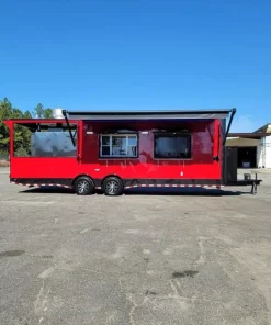 Alternative view of 8.5x28 PREMIUM TURNKEY BBQ TRAILER w/ DIGITAL SMOKER - (#RCT-699)