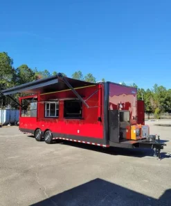8.5x28 PREMIUM TURNKEY BBQ TRAILER w/ DIGITAL SMOKER - (#RCT-699)