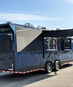 Alternative view of 8.5x28 PREMIUM TURNKEY BBQ TRAILER W/ PORCH, SMOKER & BATHROOM - (#RCT-989)