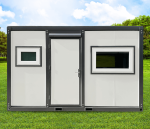 13ft Grey & White Portable Container Office