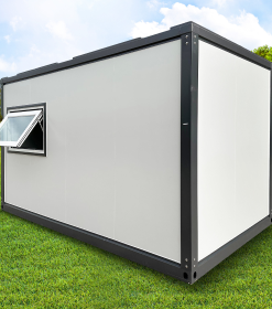 13ft Grey & White Portable Container Office