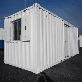 20ft New Build Anti-Vandal Office – White Open Plan Portable Office Unit