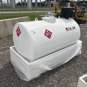 AM Tank 490 Gallon Diesel Fuel Tank with Pump and Containment Pan