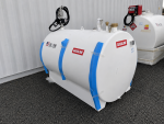 AM Tank 655 Gallon Gasoline Fuel Tank with Pump and Containment Pan