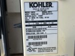 Used Kohler 100REZG Natural Gas / Propane Generator, 351 Hrs, EPA Certified