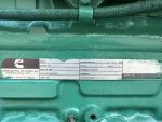 Used Cummins GTA28 Natural Gas Generator, 496 Hrs