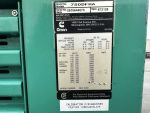 Used Cummins 750DFHA Diesel Generator, 446 Hrs