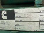 Used Cummins 750GFLB GTA50-G2 Natural Gas Generator, 525 Hrs