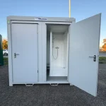 NEW 1 Toilet & 1 Shower Block | 8×5 Ft | Portable Containex Unit | GREY | No 855 LG