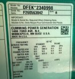 New Cummins DFEK QSX15-G9 Diesel Generator EPA Tier 2