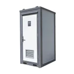 Bastone Portable Restroom w/ Sink, Flush Toilet & Vent Fan for Outdoor Use