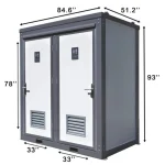 Portable Outdoor Mobile Toilet Restroom w/ Sink Shower Curtain Bathroom