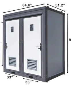 Portable Outdoor Mobile Toilet Restroom w/ Sink Shower Curtain Bathroom