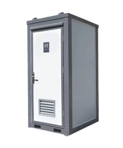 Bastone Portable Restroom w/ Sink, Flush Toilet & Vent Fan for Outdoor Use