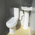 2 Stall w/2 Sinks Toilets Bathroom Bastone Dual Portable Restroom Mobile Toilet