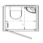 Bastone Portable Restroom w/ Sink, Flush Toilet & Vent Fan for Outdoor Use